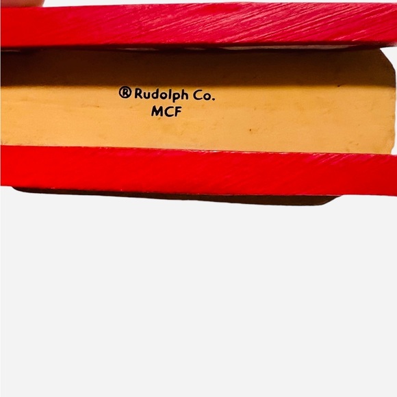 Rare Vintage Rudolph Co Midwest Imports Rudolph Riding Sled Christmas Ornament - Picture 4 of 6